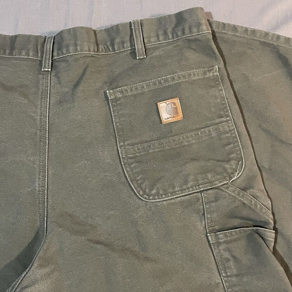Carhartt Men's Carpenter Canvas Workwear Pants 40 x 31 B11 MOS Moss Green